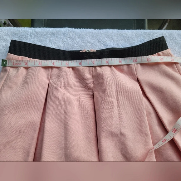Reserved Pink Skirt  Let's Be Beautiful Skater Skirt Barbiecore Bobby Socks 36 - Picture 7 of 11